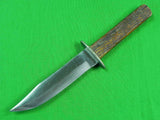 RARE Antique Old US Pre WW2 1920-30's IROS KEEN New York Hunting Knife w/ Sheath