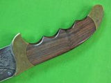 Vintage US RIGID Limited Edition SHAW LEIBOWITZ Engraved Hunting Fighting Knife