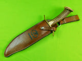 US Remington RE18575 Crown Stag Bowie Limited Edition  Large Hunting Knife w/ Sheath