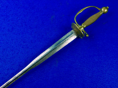 US Revolutionary Wars Antique Old British or French Engraved Rapier Sword 