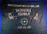 US Vietnam Era Vintage Airborne Ranger 75 INF Silk Flag Banner