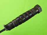 US Vietnam Era Camillus Jet Pilot Survival Commando Fighting Knife w/ Sheath