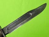 US Vietnam Era Camillus Jet Pilot Survival Commando Fighting Knife w/ Sheath