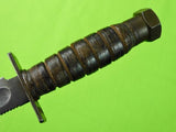 US Vietnam Era Camillus Jet Pilot Survival Commando Fighting Knife w/ Sheath
