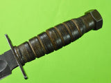 US Vietnam Era Camillus Jet Pilot Survival Commando Fighting Knife w/ Sheath