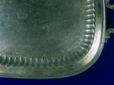 Vintage US Vietnam Era Marine Presentation Engraved Silver Plated Tray