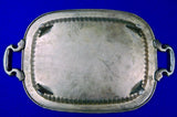 Vintage US Vietnam Era Marine Presentation Engraved Silver Plated Tray