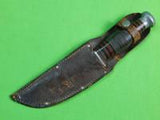 Vintage Old US WARD Master Quality Bowie Style Fighting Knife w/ Sheath