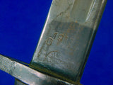 Antique US WW1 1913 Remington Bayonet Fighting Knife w/ Scabbard