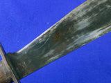 US WW1 Antique Plumb Bolo Fighting Knife w/ Scabbard