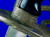 US WW1 Model 1902 German Made Officer's Presentation Engraved Eagle Head Sword