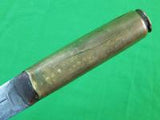 US WW2 1943 Trench Art Custom Hand Made Spear Head Theater Fighting Knife Sheath