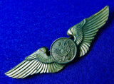 US WW2 Angus & Coote Australia Sydney Made Air Crew Silver Wings Pin Badge Medal