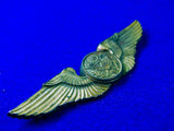 US WW2 Angus & Coote Australia Sydney Made Air Crew Silver Wings Pin Badge Medal