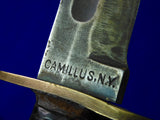 US WW2 Camillus MK2 USMC Marine Corps Fighting Knife w/ Sheath