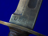 US WW2 Camillus MK2 USMC Marine Corps Fighting Knife w/ Sheath