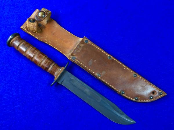 US WW2 Camillus USN Navy MK2 Fighting Knife w/ Sheath Near Mint