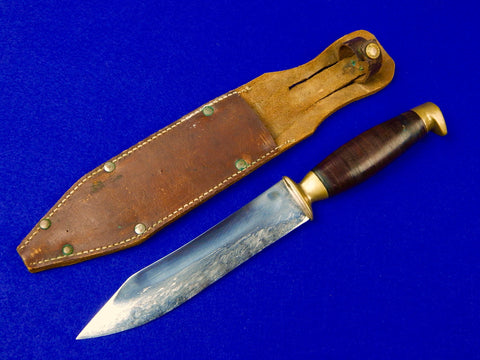 US WW2 Custom Handmade Theater Fighting Knife w/ Sheath #138