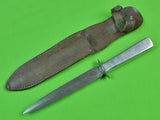 US WW2 Custom Made Handmade Aluminum Stiletto Theater Fighting Knife & Sheath