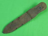 US WW2 Custom Made Handmade Aluminum Stiletto Theater Fighting Knife & Sheath
