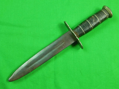 US WW2 Custom Hand Made Sword Blade Theater Stiletto Fighting Knife #50