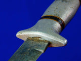 US WW2 Custom Hand Made THEATER Fighting Knife w/ Metal Scabbard