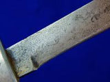 US WW2 Custom Hand Made THEATER Fighting Knife w/ Metal Scabbard