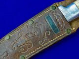 US WW2 Custom Handmade RUANA Fighting Knife Engraved w/ Sheath Box