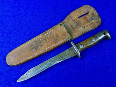 US WW2 Custom Made Handmade from WW1 Bayonet Theater Fighting Knife w/ Sheath 