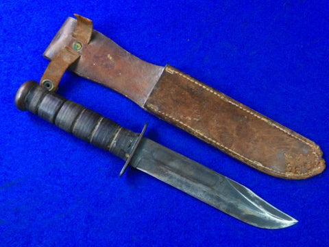 US WW2 Ka-Bar KABAR MK2 Fighting Knife w/ Sheath