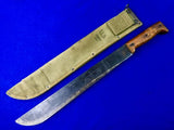 US WW2 Vintage Old Machete Knife Sword w/ Sheath
