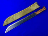 US WW2 Vintage Old Machete Knife Sword w/ Sheath