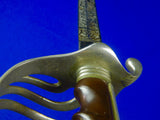 US WW2 Model 1902 Engraved Officer's Sword w/ Scabbard Knot Hanger