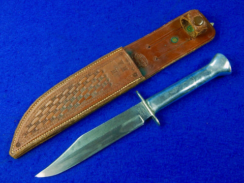 US WW2 STELZIG Fighting Knife w/ Sheath Czechoslovakian Blade 
