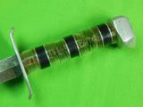 US WW2 Theater Custom Hand Made Huge Stiletto Fighting Lucite Handle Knife A12