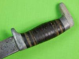 US WW2 Theater Custom Hand Made Large Fighting Knife & Sheath A27