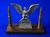 US WW2 Trench Art Pearl Harbor Commemorative Tabletop Eagle Military Home Decor