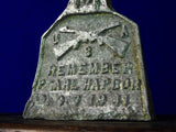 US WW2 Trench Art Pearl Harbor Commemorative Tabletop Eagle Military Home Decor