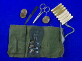 US WW2 USMC Marine Corps Veteran Marbles Fighting Knife w/ Sheath Bag Kit