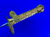 US WW2 USS Mississippi Navy Officer's Presentation Engraved Sword w/ Scabbard