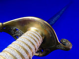 US WW2 USS Mississippi Navy Officer's Presentation Engraved Sword w/ Scabbard