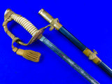 US WW2 USS Mississippi Navy Officer's Presentation Engraved Sword w/ Scabbard