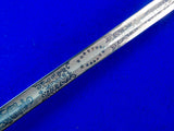 US WW2 USS Mississippi Navy Officer's Presentation Engraved Sword w/ Scabbard