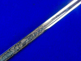 US WW2 USS Mississippi Navy Officer's Presentation Engraved Sword w/ Scabbard