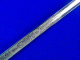US WW2 USS Mississippi Navy Officer's Presentation Engraved Sword w/ Scabbard