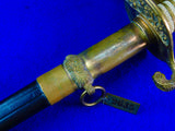 US WW2 USS Mississippi Navy Officer's Presentation Engraved Sword w/ Scabbard