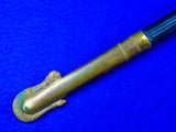 US WW2 USS Mississippi Navy Officer's Presentation Engraved Sword w/ Scabbard