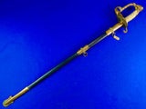 US WW2 USS Mississippi Navy Officer's Presentation Engraved Sword w/ Scabbard