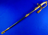 US WW2 USS Mississippi Navy Officer's Presentation Engraved Sword w/ Scabbard