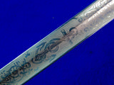 US WW2 USS Mississippi Navy Officer's Presentation Engraved Sword w/ Scabbard